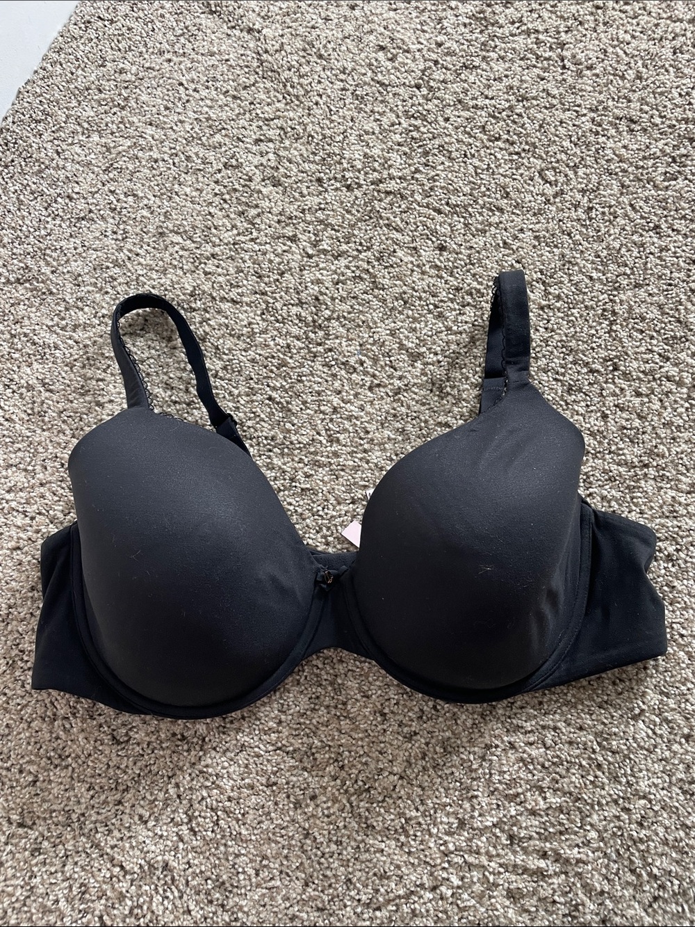 Body by Victoria Lined Perfect Coverage Victoria's Secret Black T-Shirt Bra 42D